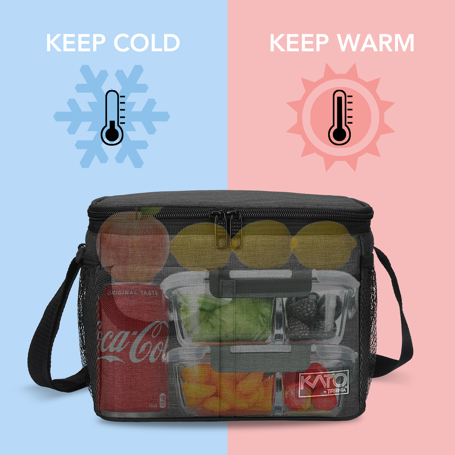 INSULATED LUNCH BAG Totes Cooler Large Bento Lunch Box Bag for Men